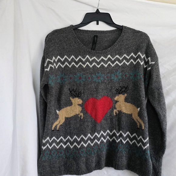 Aeropostale Sweaters - VTG Women's Aeropostale Holiday Reindeer Ugly Christmas Sweater Large Vintage
